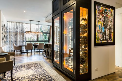 Wine cabinet in contemporary space