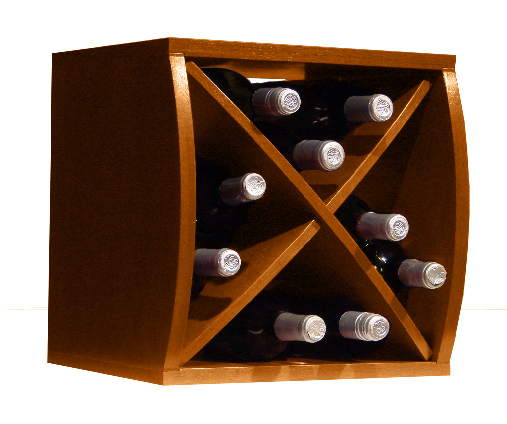 Convex Wine Cube with Diamond Insert Vigilant Inc. 1 in Wine