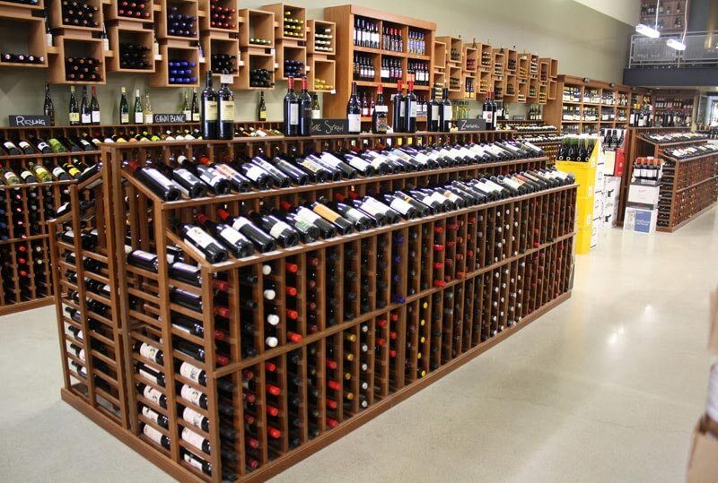 Wine best sale store display