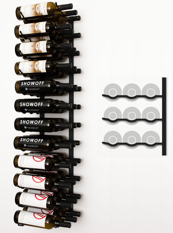 36 Bottle Wall Mounted VintageView Wine Rack - Vigilant Inc. | #1 in ...