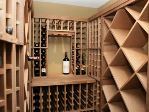 wine closet, wine room, wine closet conversion, under stairs wine room