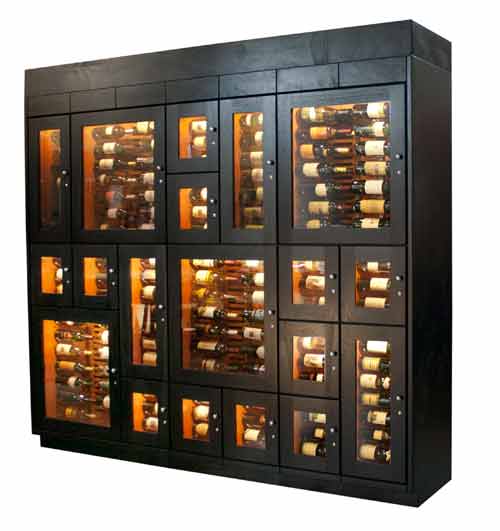 Vigilant wine lockers multi-sized doors