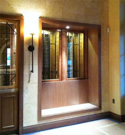 Vigilant's refrigerated wine cabinets at Disney world have glass panels at the back for views of wine collections.