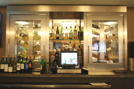 Vigilant's Stainless Steel Wine Cabinets for a hotel bar