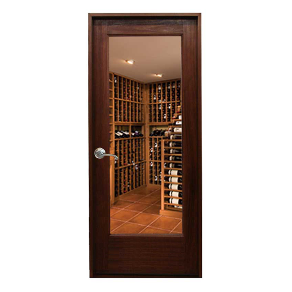 Mahogany wine cellar door